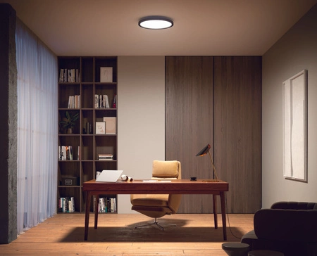 Plafond LED stropné svietidlo na povrchovú montáž 21W 2450lm IP20 White Ambiance TW Black 39,5cm Smart SMART Zigbee Bluetooth Aurelle Philips HUE