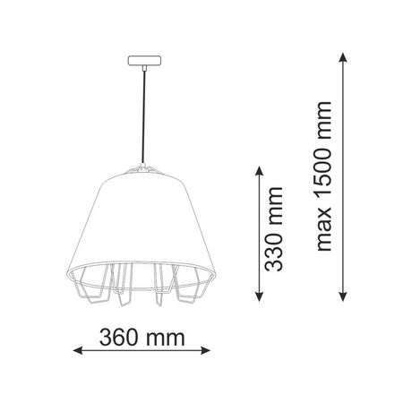 Stropné závesné svietidlo E27 White Silver Falun Sanico Goldlux