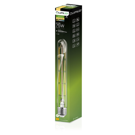LED žiarovka E27 Tubular T30 8W = 75W 1055lm 3000K teplá biela 360° FILAMENT LUMILED