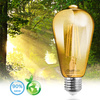 6x LED žárovka E27 Edison ST64 6W = 50W 660lm 2000K Warm 360° BURSHINE FILAMENT LUMILED