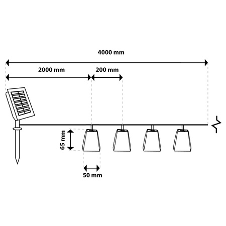 Solárne záhradné svietidlá Girland 10x LED Basket 2m