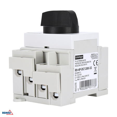 Hlavný odpojovač PV 4-pólový 1200V IP20 32A Schelinger