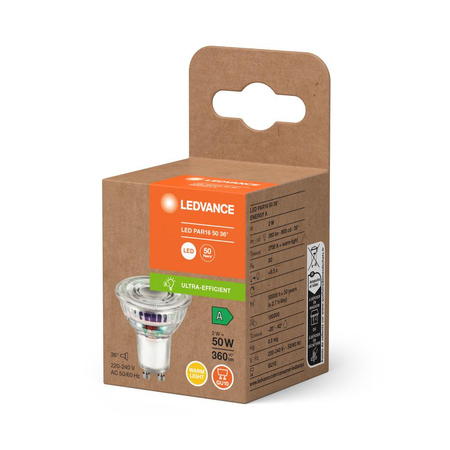 LED žiarovka GU10 PAR16 2W = 50W 360lm 2700K teplá biela 36° Ledvance