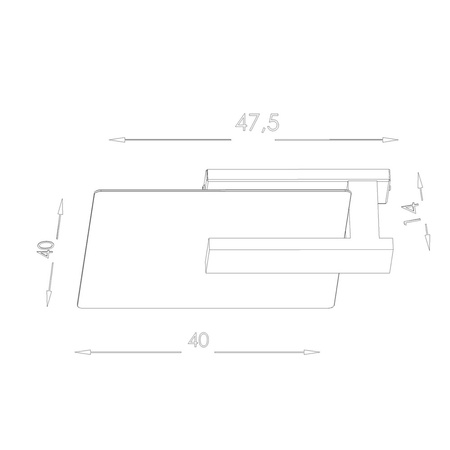 Nástenné svietidlo 2x E27 Square Brown Škandinávsky Lappo Sollux