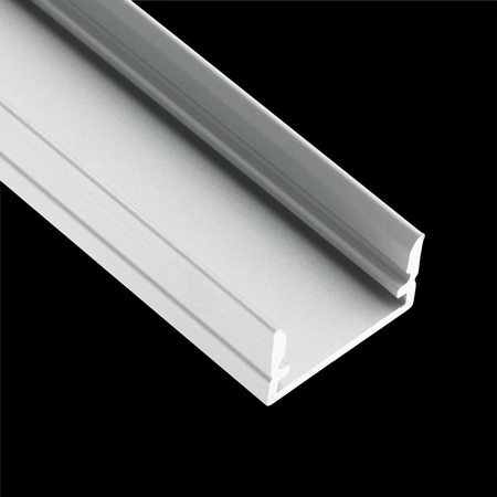 Hliníkový eloxovaný profil pre LED pásy KM35 Silver Povrchová montáž 2m
