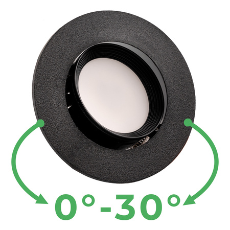 Halogénové svietidlo na zapustenú montáž Pohyblivé okrúhle čierne GU10 MR16 VENTUS Lumiled