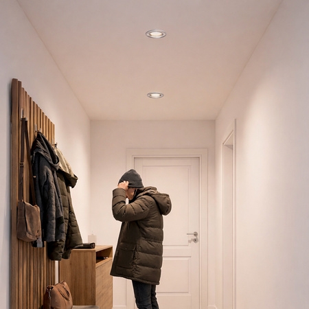 ARDALI Satin Finish MR16 GU10 Flush Mounted Round HALOGEN Luminaire