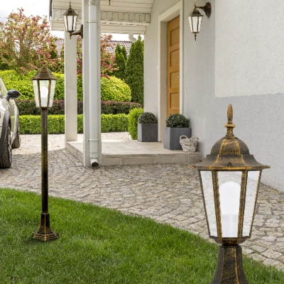 Sanico Goldlux E27 Patina IP43 Liguria Stojaca stĺpová záhradná lampa
