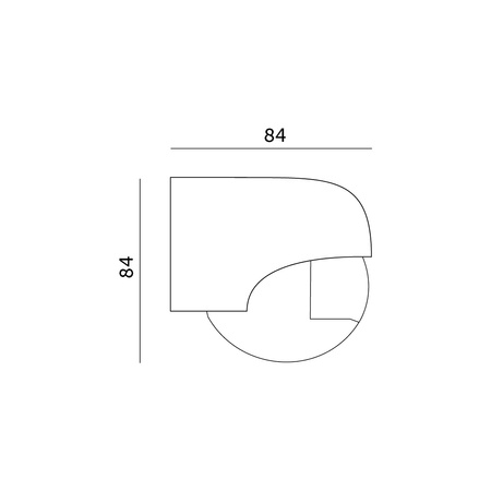 Vonkajší pohybový senzor LX40 IP44 180° PIR biely Premium Kobi