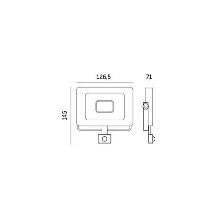 Vonkajšie LED reflektory 10W 735lm 6500K studená biela 120° so senzorom pohybu IP44 IK05 Black MHC Kobi