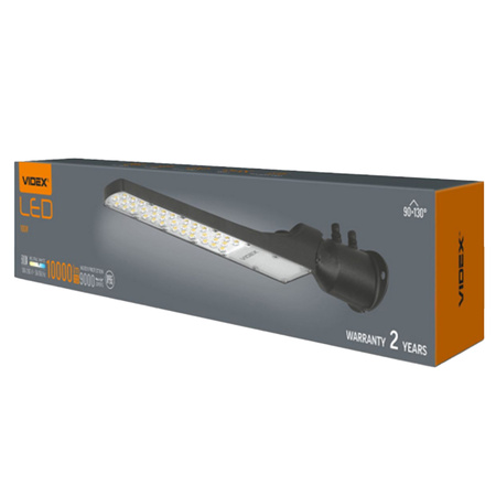 LED pouličné svietidlo 100W 10000lm 5000K, neutrálna biela 130° 0,5A čierne VIDEX