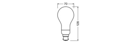 LED žiarovka A70 B22d 17W = 150W 2452lm 2700K teplá biela 320° Retrofit Filament CLASSIC Osram