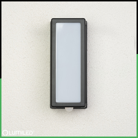 Záhradné svietidlo E27 Obdĺžnikové nástenné svietidlo DOMLO LUMILED Senzor pohybu