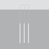 Závesné stropné svietidlo Tuba 3x G9 Tubular Overhang White Modern Pastelo Sollux