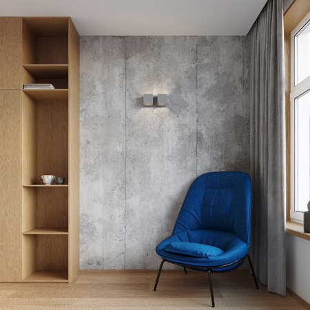 Nástenné svietidlo Nástenné svietidlo 2x G9 Square Grey Modern Quad Sollux