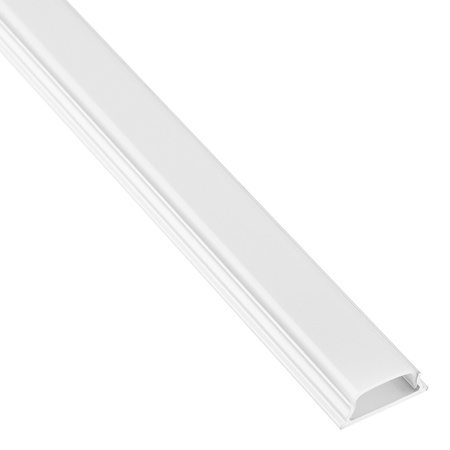 Hliníkový profil pre LED KM34 Silver Povrchová montáž 2m + Mliečny kryt + Koncové krytky