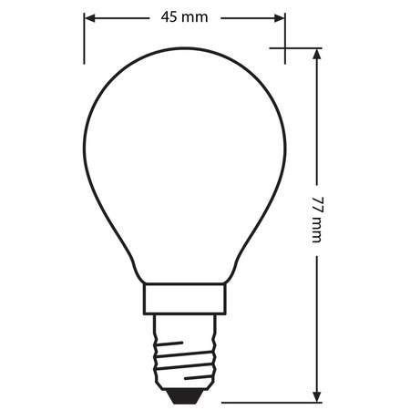 3x LED žiarovka P45 guľka E14 5,5W = 60W 806lm 4000K neutrálna biela 300° BASE Osram