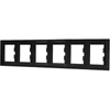 Horizontálny 6-násobný rám pre zásuvku Asfora Anthracite