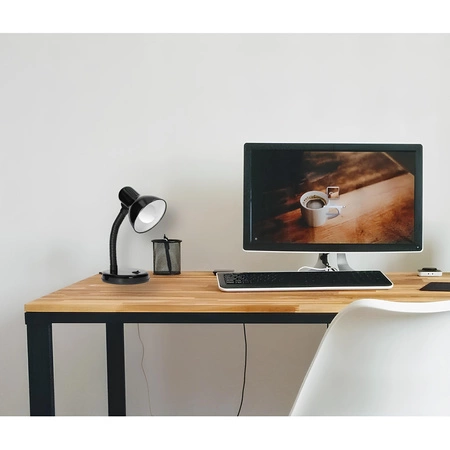 Stolná stolná lampa Nastaviteľné školské nočné svetlo E27 Fupi Black