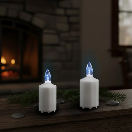 Sada 15x náplň do elektrickej sviečky LED + 30 batérií R6 biela