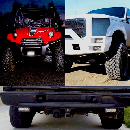 LED pracovná lampa 120W 6000K studený 60° halogénový reflektor 40 diód 10-30V DC Off-road čierna IP67 Masterled