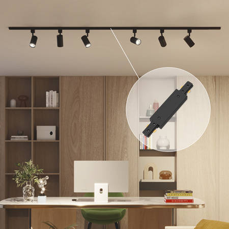 Dvojitý napájací konektor pre jednofázové zbernice LED osvetlenia čierny EasyLink Philips