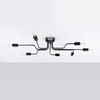Sufit Lamp Surface-mounted Hanging 8x E27 Chandelier Irregular Black Industrial Vector Sollux