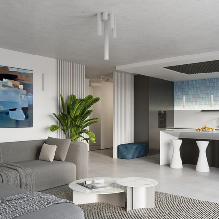 Tuba Spot stropné svietidlo na povrchovú montáž 1x GU10 White Carbon Deep Space SL.1533 Sollux