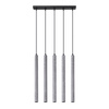 Stropné závesné svietidlo 5x G9 Tubular Luster Grey Moderné svietidlo Sollux