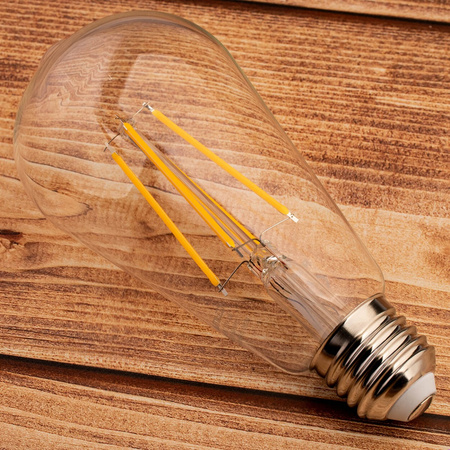 LED žiarovka E27 Edison ST64 8W = 60W 880lm 3000K teplá biela 360° FILAMENT LUMILED