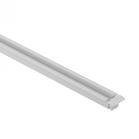 Zapustený hliníkový LED profil pod omietku biely 1m s priehľadným difúzorom pre LED pásy + krytky Ecolight PW series