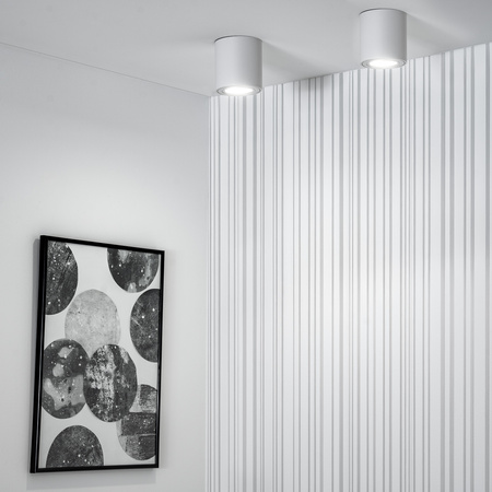 Stropné bodové svietidlo HALOGEN Tuba EGIO GU10 Round White LUMILED na povrchovú montáž