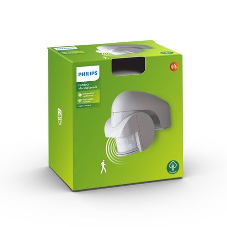 PIR senzor pohybu a súmraku IP44 Sivá Virginia Philips