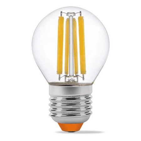 LED žiarovka E27 G45 guľka 6W = 60W 806lm 4000K neutrálna biela 360° FILAMENT Videx