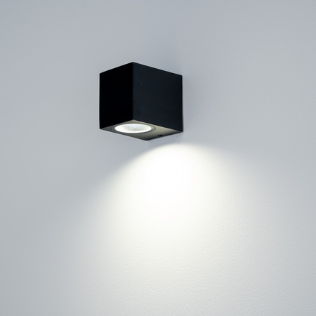 Záhradné nástenné svietidlo fasáda Vonkajšie svietidlo GU10 Black Square