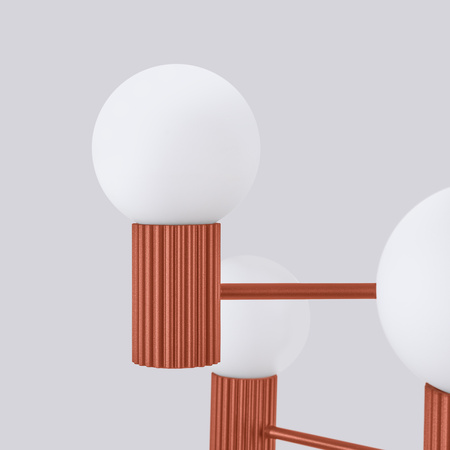 Luster Závesné svietidlo 6x G9 Hliník Ochre Red Halo French Sky SL.1833 Sollux