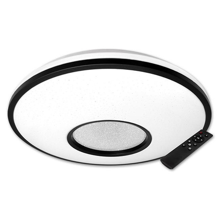 Plafond LED stropné svietidlopovrchovou montážou 72W 5040lm 3000-6500K CCT 160° stmievateľné Pilot Round Black Santo Masterled