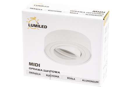 Zápustné halogénové svietidlo TUBA SPOT otočné Midi GU10 Lumiled okrúhle biele 20 mm