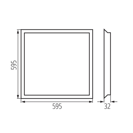 Kancelársky panel LED Plafon 60x60 36W 5000lm 4000K neutrálna biela CRI90 90° UGR19 Flush Mounted Square White BLINGO KANLUX