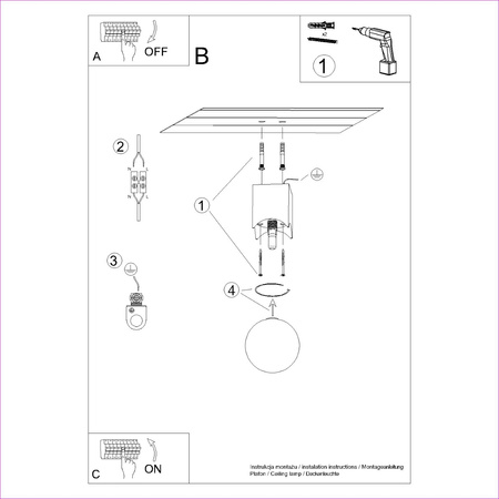 Solis Peach Puff SL.1407 Sollux G9 Stropné svietidlo pre povrchovú montáž Prírodné drevo Biela SL.1407 Sollux