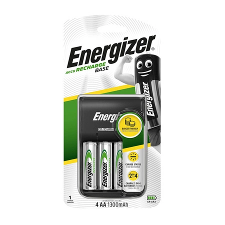 ENERGIZER BASE CHARGER + 4x univerzálne nabíjacie batérie AA 1300mAh