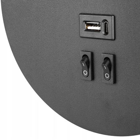 Nástenné svietidlo Bodové svietidlo G9 + LED 4000K USB-A USB-C Čierna Piero Masterled