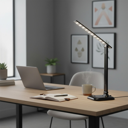 Stolná lampa 8W 790lm 4000K, neutrálna biela 120° Čierna Jowi Sanico Goldlux