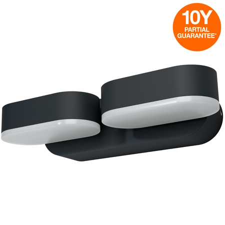 Vonkajšia záhradná lampa LED nástenná lampa 13,5W 630lm 3000K IP44 Endura Ledvance šedá