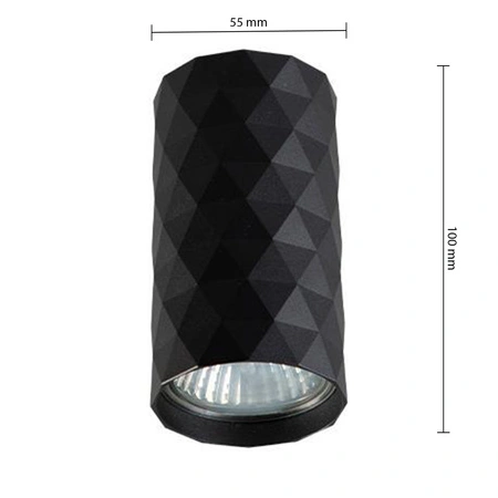 Halogénové tuba reflektory s povrchovou montážou Masterled Spot GU10 Round Black Glamour