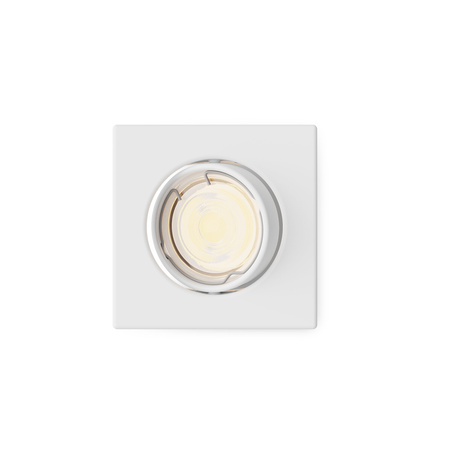 LED GU10 zapustená podhľadová hliníková štvorcová biela Peridot Philips