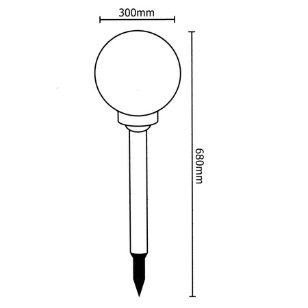 LED solárne záhradné svietidlo RGB BALL 30 cm bielo-strieborné + diaľkové ovládanie