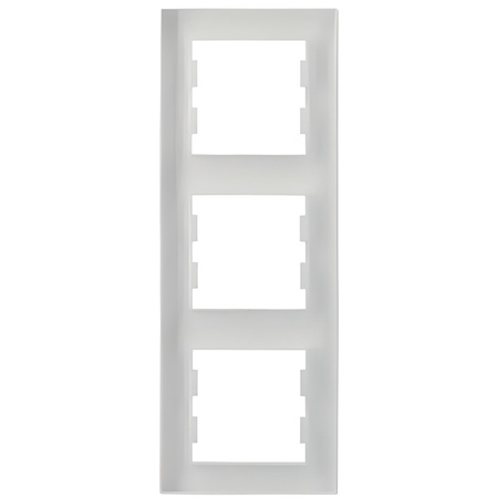 Trojitý rámik pre zásuvkové spínače biely