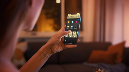 LED stropné závesné svietidlo 25W 2900lm IP20 White Ambiance TW Black 44cm Smart SMART Zigbee Bluetooth Fair Philips HUE