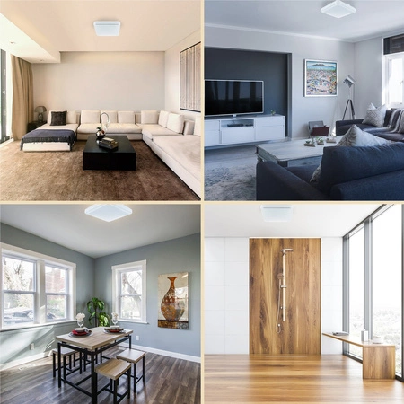 Plafond LED stropné nástenné svietidlo Square 24W 4000K 33cm IP44